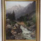 Böttger, Rudolf (1887-1973): Reißender Gebirgsbach mit schneebedeckten Bergspitzen. - photo 2