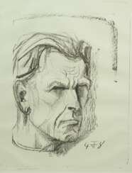 Dix, Otto (1891 - 1969): Selbstbildnis VII 1948 - Lithographie Druckprobe.