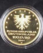 Каталог товаров. Euro: 100 Euro GOLD - UNESCO-Welterbe Hansestadt Lübeck, im Etui.