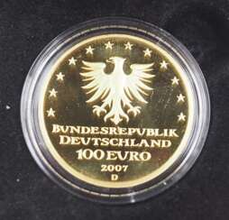 Euro: 100 Euro GOLD - UNESCO-Welterbe Hansestadt Lübeck, im Etui.