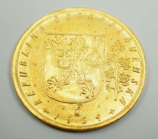 Tschechoslowakei: Republik, 5 Dukaten - 1929 GOLD. - photo 4