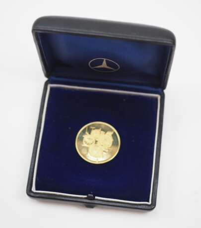 Daimler Benz Automobil 100 Jahre 1886-1986 GOLD Medaille, im Etui. - фото 4