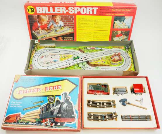 Biller: Bahn und Minisport Rennbahn - in Original Verpackung. - фото 1 Biller: Bahn und Minisport Rennbahn - in Original Verpackung. - фото 1