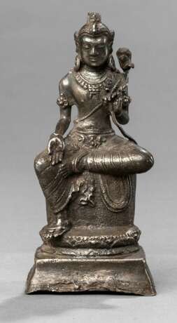 Feine und seltene Silberfigur des jugendlichen Manjushri - Foto 1