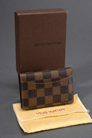 Louis Vuitton Visitenkartenetui in Damier Ebene Canvas, Nr. VI2112, Original Box und Staubbeutel, 11x7cm, leichte Gebrauchsspuren - photo 1