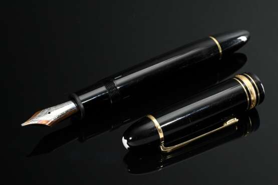 Mont Blanc Meisterstück 149 Füllfederhalter mit Weiß- und Gelbgold 585 Feder, 1990, L. 14,9cm - photo 1