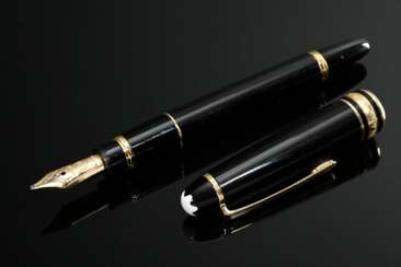 Mont Blanc Meisterstück Füllfederhalter mit Gelbgold 585 Feder, 1995, L. 11,5cm