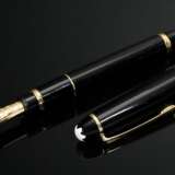 Mont Blanc Meisterstück Füllfederhalter mit Gelbgold 585 Feder, 1995, L. 11,5cm - photo 1