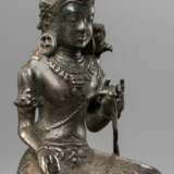 Feine und seltene Silberfigur des jugendlichen Manjushri - Foto 3