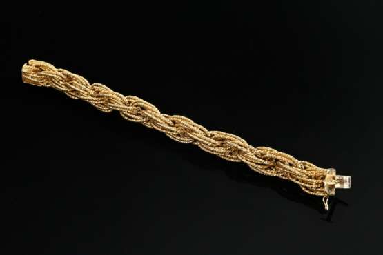 Gelbgold 750 Kordel Gliederarmband, 88g, L. 19,5cm, Ø 1,3cm - Foto 2