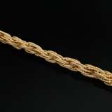 Gelbgold 750 Kordel Gliederarmband, 88g, L. 19,5cm, Ø 1,3cm - Foto 2
