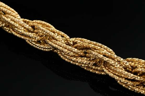 Gelbgold 750 Kordel Gliederarmband, 88g, L. 19,5cm, Ø 1,3cm - Foto 3