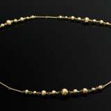 Lange satinierte Gelbgold 585 Kugel- und Stäbchenkette, 39g, L. 90,5cm - photo 1