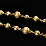 Lange satinierte Gelbgold 585 Kugel- und Stäbchenkette, 39g, L. 90,5cm - photo 2