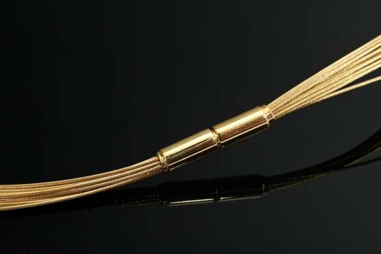Mehrsträngiges Gelbgold 750 Drahtcollier mit Bajonettschließe, 19,1g, L. 42cm - photo 2 Mehrsträngiges Gelbgold 750 Drahtcollier mit Bajonettschließe, 19,1g, L. 42cm - photo 2