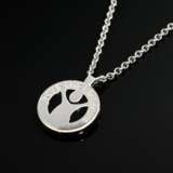 Bulgari Silber 925 "Save the children" Anhänger mit Onyxplatte und kleinem Rubin (ca. 0.07ct) an Kette, mit Box und Authenticity Card, 7,2g, verstellbare L. 38,5-42,5cm - photo 3