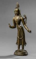 Frühe Bronze des Padmapani auf einem Stand