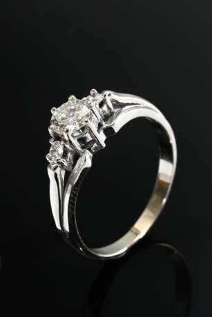 Weißgold 585 Vorsteckring mit Brillanten (zus. ca. 0.52ct/VSI/W), 3,1g, Gr. 58 - Foto 1