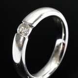Klassisch eleganter Wempe Weißgold 750 "Suspense" Ring mit Brillant (ca. 0.15ct/SI/TW), sign., 5g, Gr. 51, mit Zertifikat und Box - Foto 1
