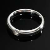 Klassisch eleganter Wempe Weißgold 750 "Suspense" Ring mit Brillant (ca. 0.15ct/SI/TW), sign., 5g, Gr. 51, mit Zertifikat und Box - Foto 2
