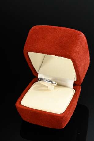 Klassisch eleganter Wempe Weißgold 750 "Suspense" Ring mit Brillant (ca. 0.15ct/SI/TW), sign., 5g, Gr. 51, mit Zertifikat und Box - Foto 3