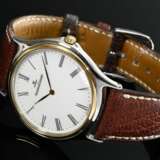 Jaeger-LeCoultre Edelstahl "Heraion" Armbanduhr, Quartzwerk, Gold Lünette, Saphirglas, weißes Zifferblatt, Ref. Nr. 112.5.09, braunes Lederarmband mit Wempe Dornschließe, 34g, Ø 34mm, L.18,5cm, gangbar (keine G… - photo 2