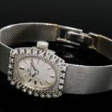 Ducado Weißgold 585 Armbanduhr mit Achtkant Diamantlünette (zus. ca. 0.52ct/IF/W), Handaufzug, 28,7g, L. 17,5cm, gangbar (keine Garantie auf Werk und Funktionalität) - photo 1