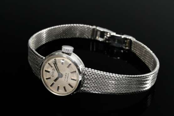 Oro Weißgold 585 Damenarmbanduhr in schlichter Façon, Handaufzug, 20,3g, L. 17cm, gangbar (keine Garantie auf Werk und Funktionalität) - photo 1