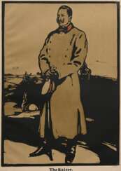 Nicholson, William (1872-1949) „The Kaiser“, colorierter Lithographie, BM 32,7x23,6cm (m.R. 56x38,5cm), kl. Defekte