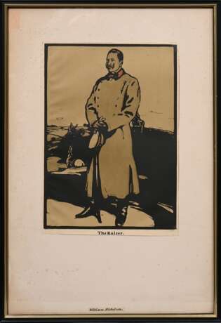 Nicholson, William (1872-1949) „The Kaiser“, colorierter Lithographie, BM 32,7x23,6cm (m.R. 56x38,5cm), kl. Defekte - photo 2