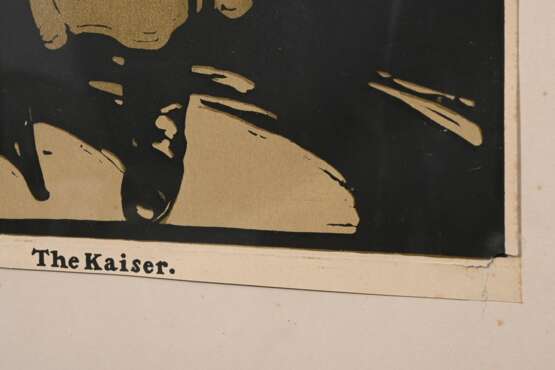 Nicholson, William (1872-1949) „The Kaiser“, colorierter Lithographie, BM 32,7x23,6cm (m.R. 56x38,5cm), kl. Defekte - photo 3