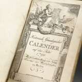 6 Diverse Almanache und Kalender mit Goldschnitt, z.T. mit (colorierten) Kupferstichen und handschriftlichen Anmerkungen, 1789 / 1802 / 1816 / 1790 / 1795 / 1796, 1,5x8,6x5,5-2,5x10x7cm, Alters- und Gebrauchsspuren - photo 5