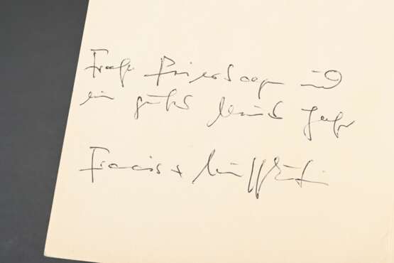 3 Janssen, Horst (1929-1995) "Stachus Münster und Has Bodoni (Hase und Igel)" 1968, Farboffset, "Prosit Neujahr 1968: Ballade vom Herrn Latour", Farblithographie und "Prosit Neujahr 1967" Fa… - фото 7