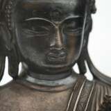 Sehr seltener Buddha Shakyamuni aus Silber mit Kupfereinlagen - фото 5