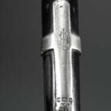 Dirigentenstab mit ebonisiertem Holz Schaft und schlichten Silber 925 Manschetten, monogrammiert SI, mittig graviert "Dean Willink Norwich Cathedral Oct 7th 1925", L. 56cm - photo 3
