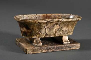 Marmor Schreibtisch Utensil „Römische Badewanne“, 8x17x9cm, rest.