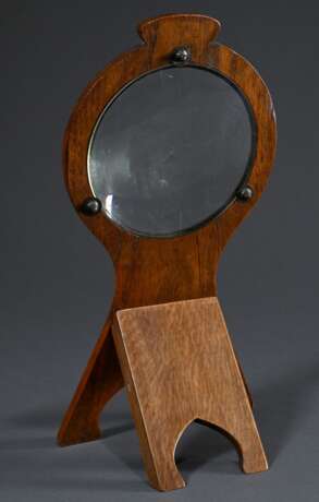 Standlupe zum Lesen in einklappbarem Holzgestell, um 1900, H. 33,5cm - photo 3