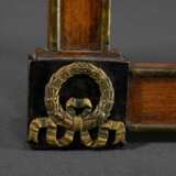 Kleiner Biedermeier Rahmen mit Bronze Beschlägen und Leisten, Obstholz mit ebonisierten Ecken, 19.Jh., 22,5x35,6cm - photo 3