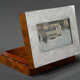 Wurzelholz Kästchen mit Ansicht „Caffeehaus auf der Bastei am Volksgarten“ in Silber 925 Rahmung, 3,3x9,5x12cm - photo 3