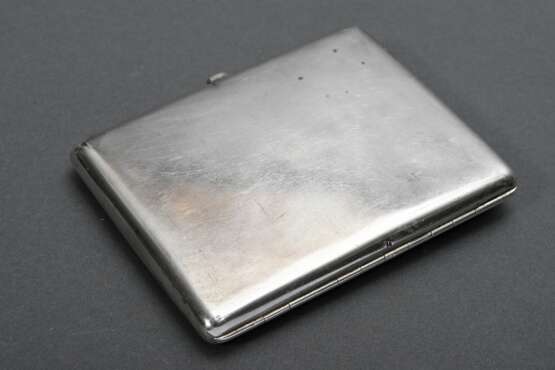 Russisches Zigarettenetui mit halbplastischem "Hundekopf" auf dem Deckel, MZ: Adams, Kokoschnikmarke, Silber 84 Zolotniki innen vergoldet, 164g, 10,3x8,1cm, Gebrauchsspuren - photo 2