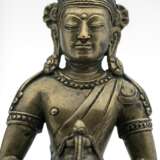 Seltene Bronze des Amitayus auf einem Lotos - photo 3