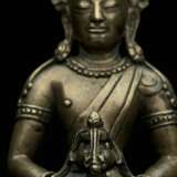 Seltene Bronze des Amitayus auf einem Lotos - photo 5
