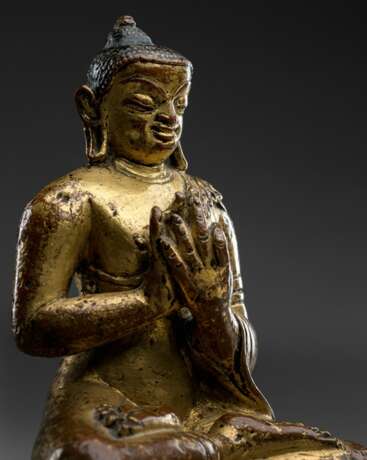 Feuervergoldete Bronze des Buddha Shakyamuni - Foto 2