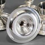 4 Schlichte Eierbecher auf festem Unterstand, Silber 925, 340g, H. 5cm - photo 3