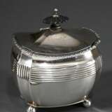 Oktogonale Silber Zuckerdose, MZ: Henry Stratford, Sheffield 1895, Silber 925, 206g, 11,5x10x8cm, leichte Druckstellen - photo 1