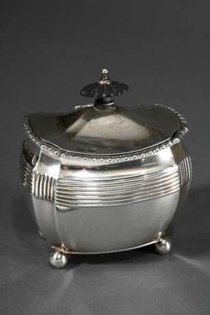 Oktogonale Silber Zuckerdose, MZ: Henry Stratford, Sheffield 1895, Silber 925, 206g, 11,5x10x8cm, leichte Druckstellen - photo 1