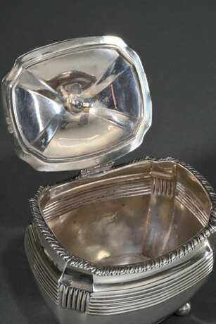 Oktogonale Silber Zuckerdose, MZ: Henry Stratford, Sheffield 1895, Silber 925, 206g, 11,5x10x8cm, leichte Druckstellen - photo 2