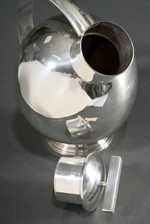 Cocktailkanne in Kugelform nach Bauhaus Vorbild, ägyptische Silber Punzen, 563g, H. 15cm, Gebrauchsspuren - photo 3