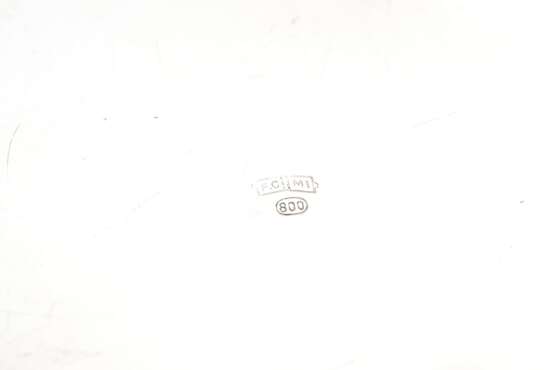 Moderner Flaschenuntersetzer mit Wellenwandung, MZ: FC MI, Italien 20.Jh., Silber 800, 196g, H. 4,3cm, Ø 12cm - photo 3