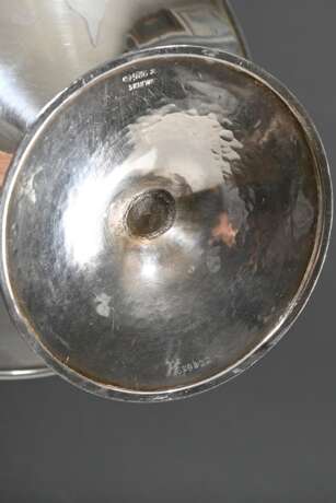 Art Deco Aufsatz mit Trichterschale und floral abstrahiertem Nodus, Wilkens, Modell Nr. 338659, Silber 925, 159g, H. 12cm, Ø 17cm - photo 4